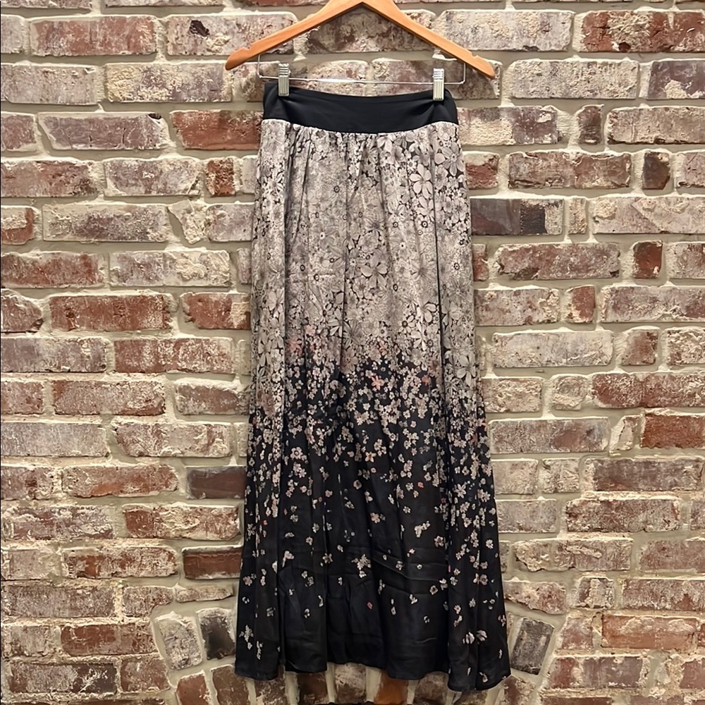 Floral Black and Gray Women's Skirt